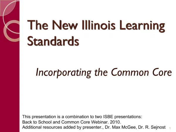 The New Illinois Learning Standards