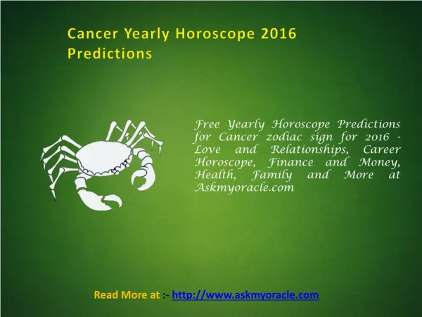 Cancer Horoscope 2016 Predictions | Yearly Love Horoscope