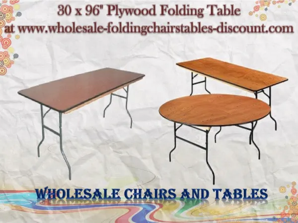 30 x 96 Inches Plywood Folding Table at www.wholesale-foldingchairstables-discount.com