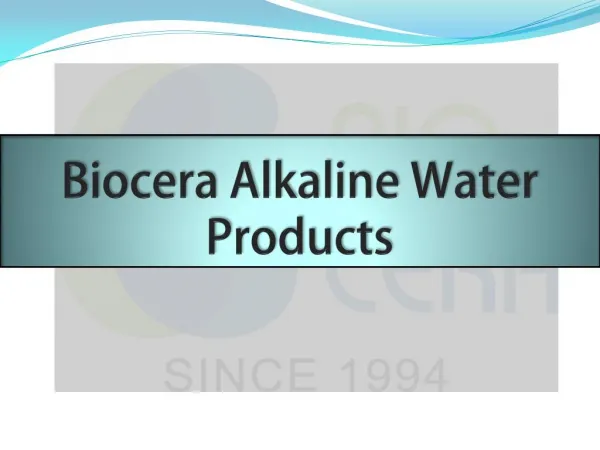 Biocera Alkaline Water Products