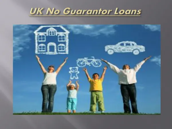 UK No Guarantor Loans