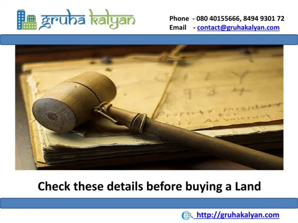 Check these Mandatory details before buying a Land Plot