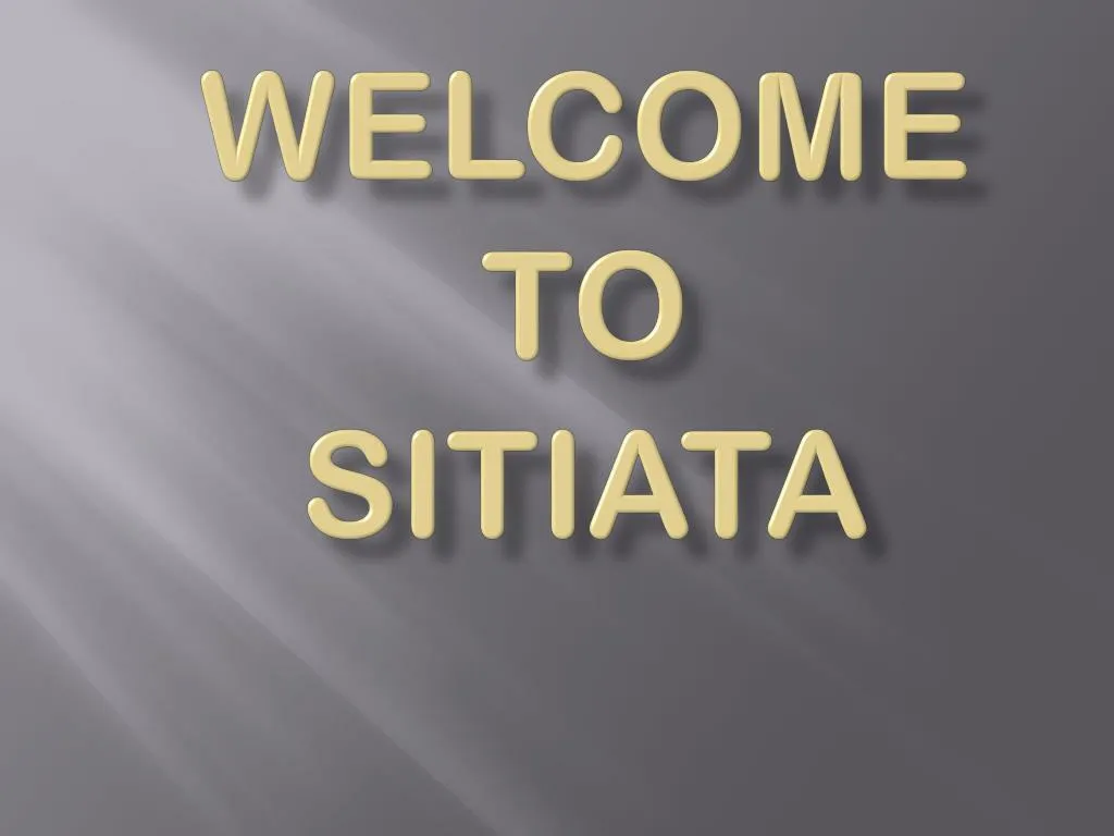 welcome to sitiata