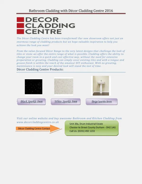 Wall Cladding - Decor Cladding Centre