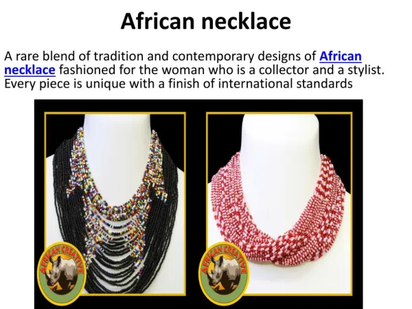 African necklace, Beaded animals , Ostrich handbags