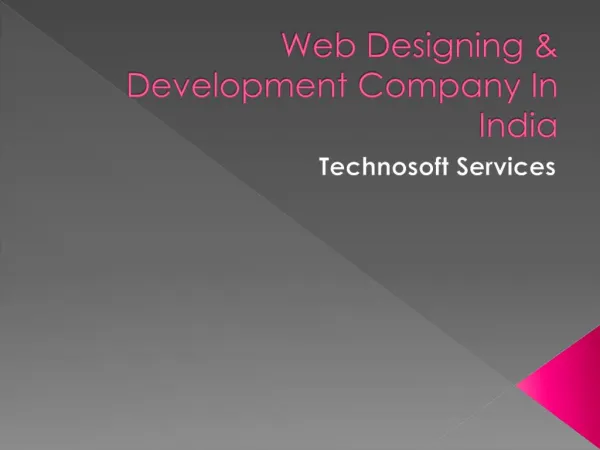 Web Designing & Development Company In India