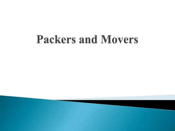 List of Top packers and movers in every city of India