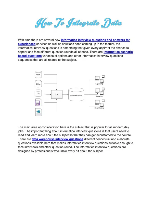 informatica interview questions and answers for experienced