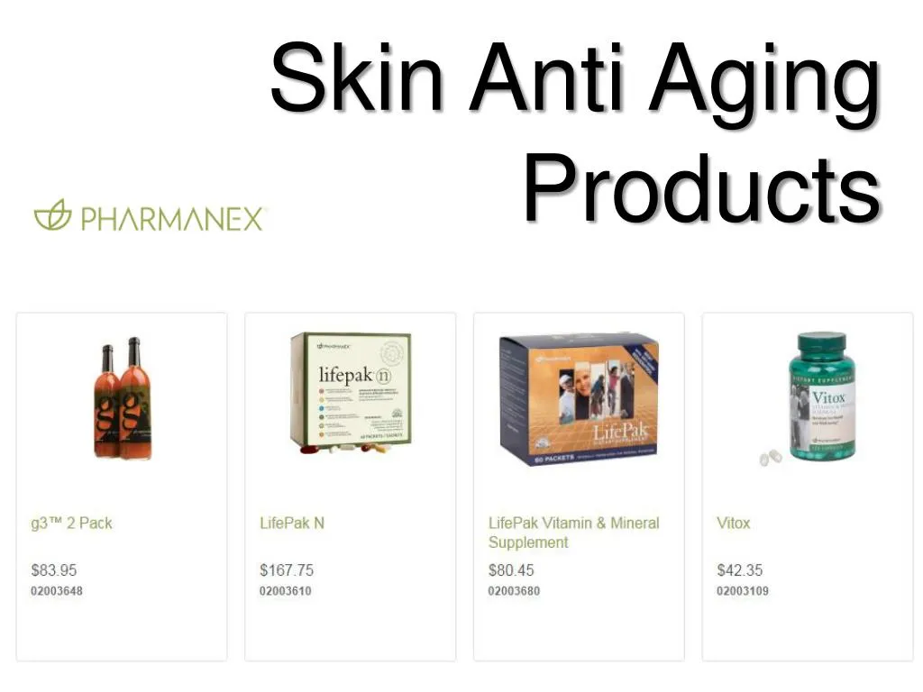 skin anti aging products
