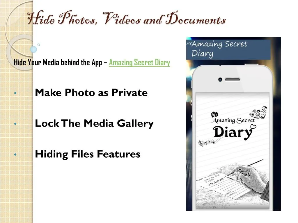 hide photos videos and documents