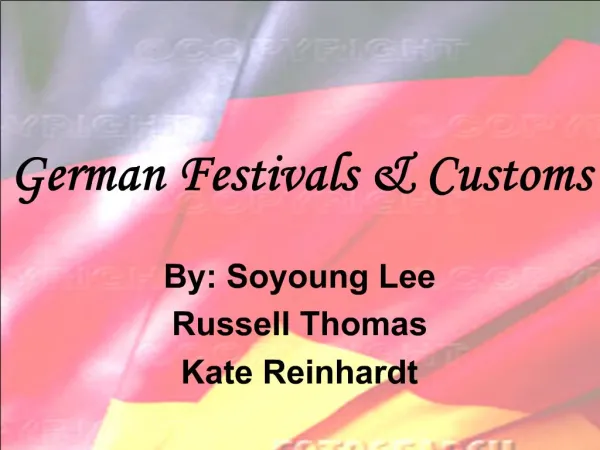 German Festivals Customs