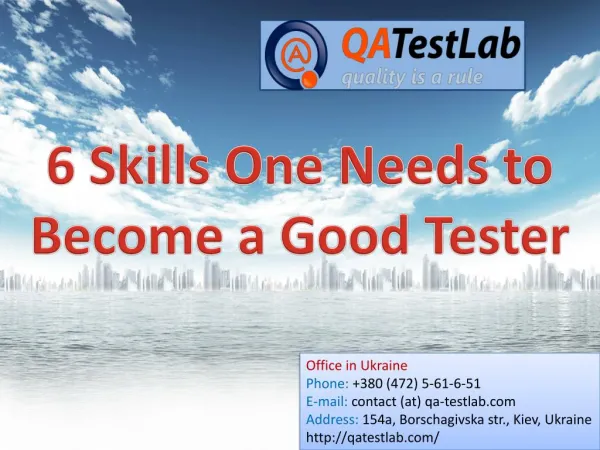 6 Skills One Needs to Become a Good Tester