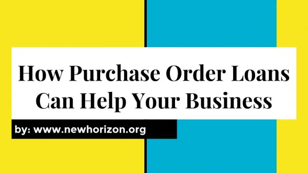 How Purchase Order Loans Can Help Your Business