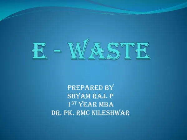 E WASTE