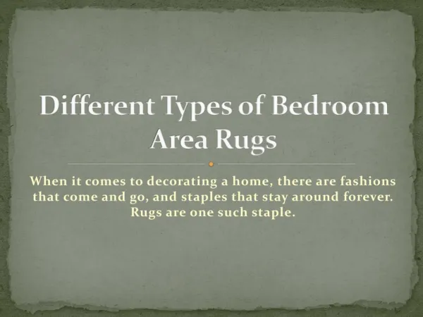 Different Types of Bedroom Area Rugs