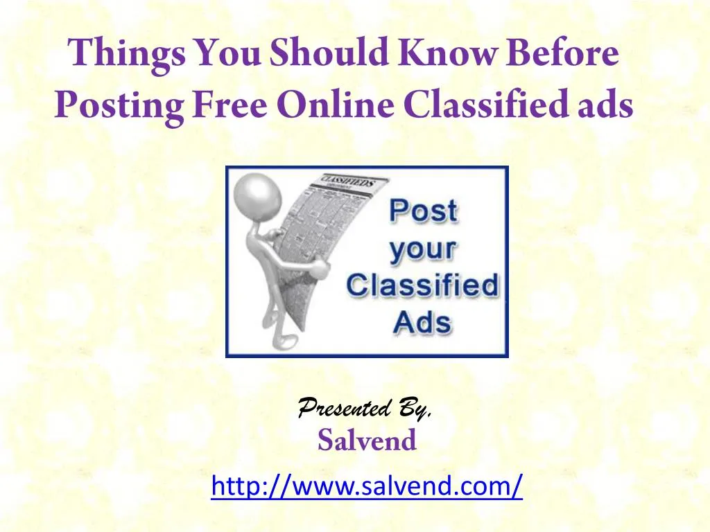 things you should know before posting free online classified ads