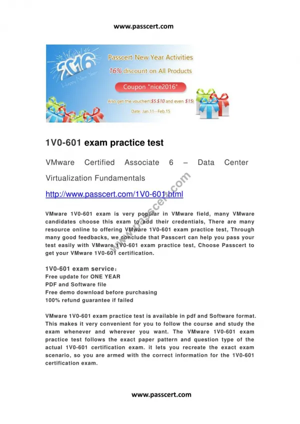 VMware 1V0-601 exam practice test