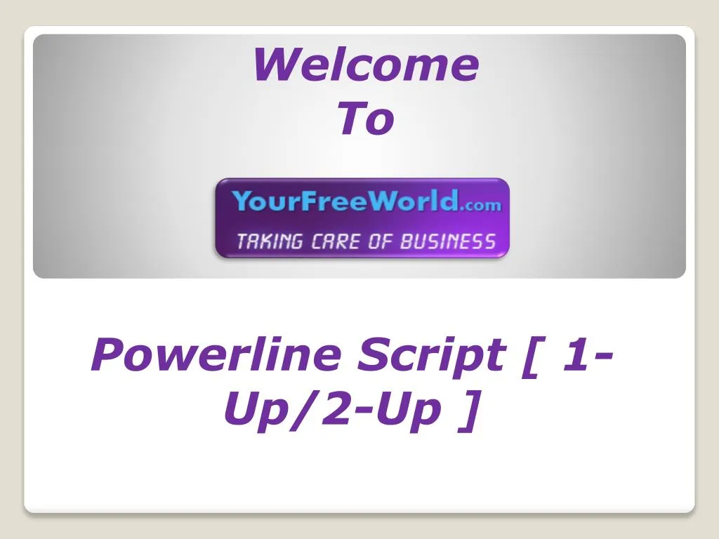 powerline script 1 up 2 up