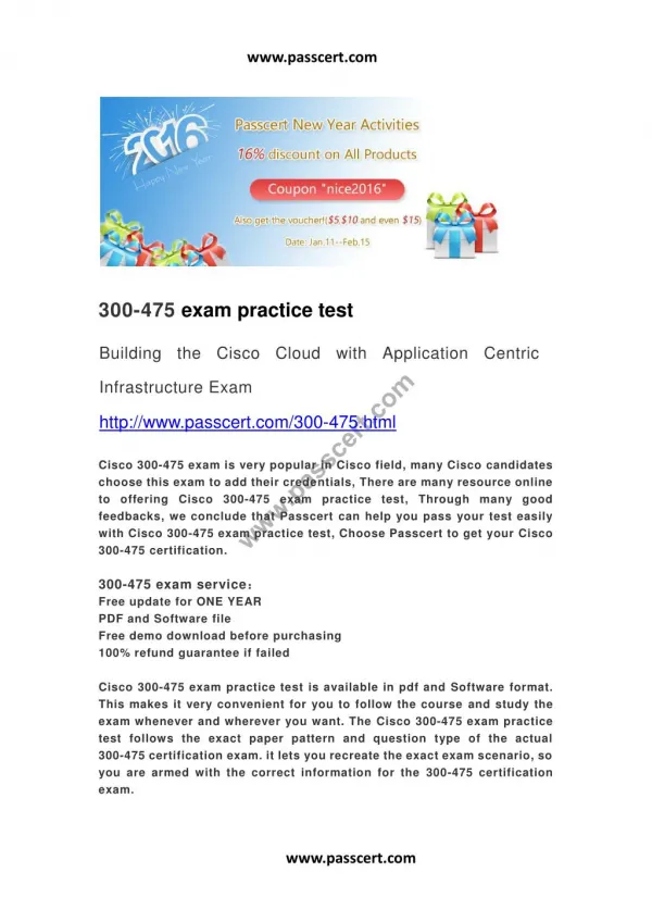Cisco 300-475 exam practice test