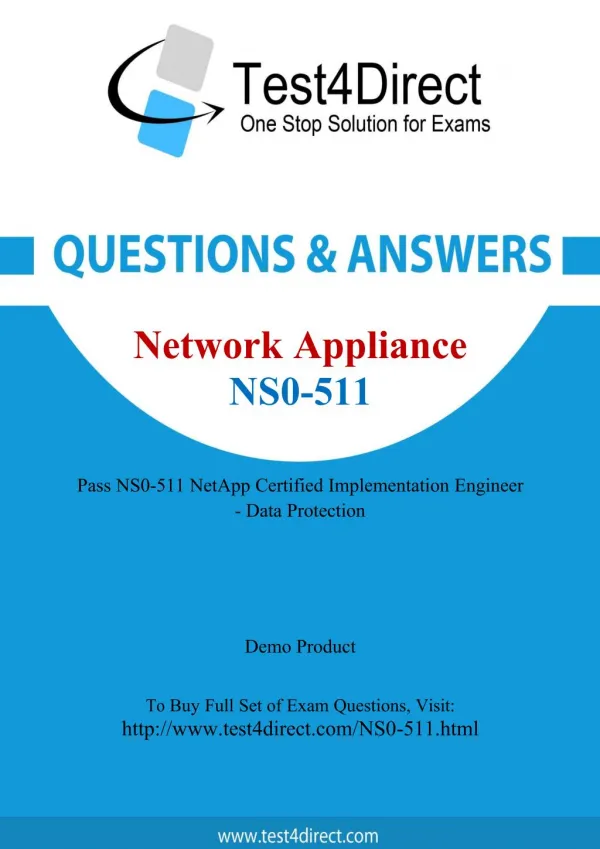 Network Appliance NS0-511 Test - Updated Demo