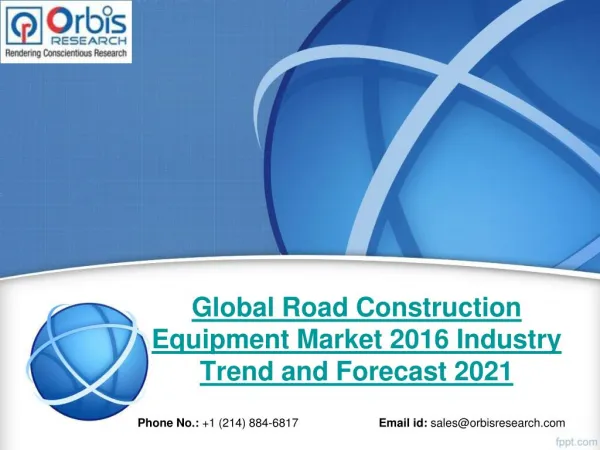 2016 Global Road Construction Equipment Market Key Manufacturers Analysis