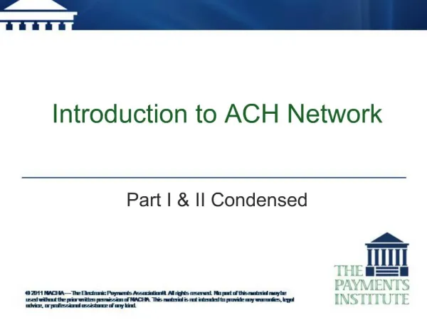 Introduction to ACH Network