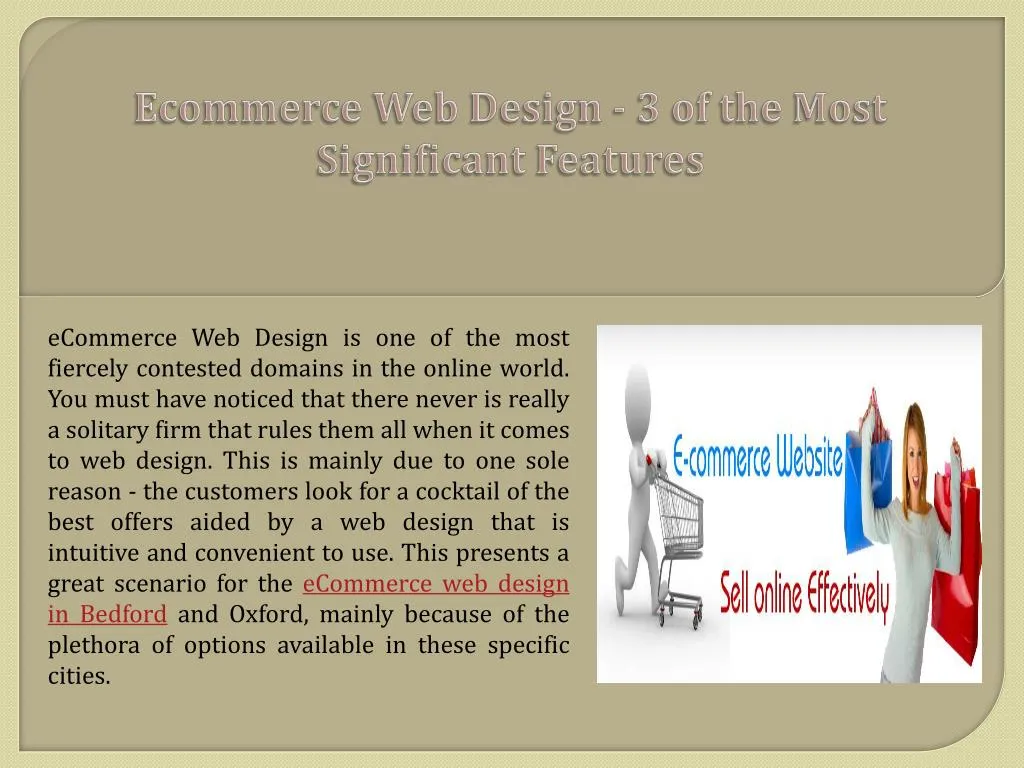 ecommerce web design 3 of the most significant features