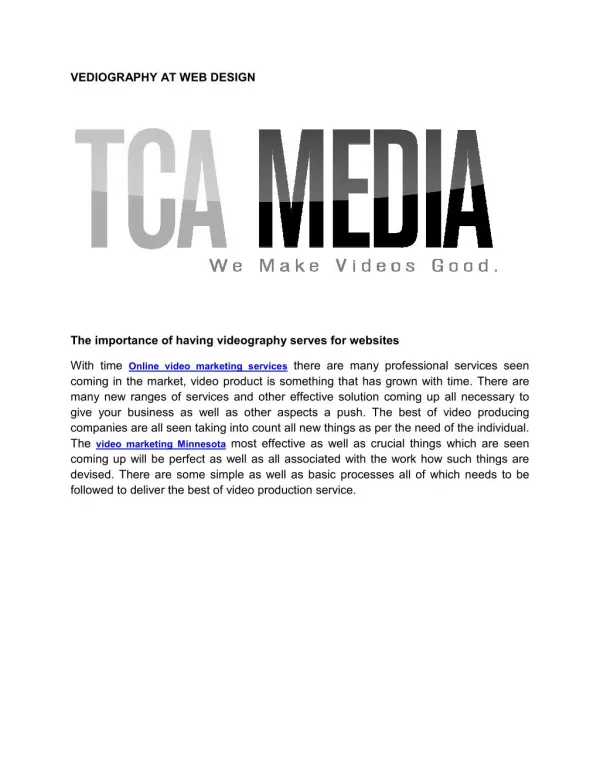 online video marketing service