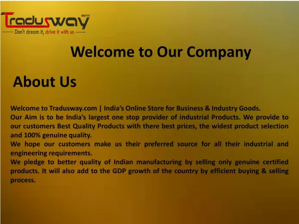 Online Industrial Tools on Tradusway.com