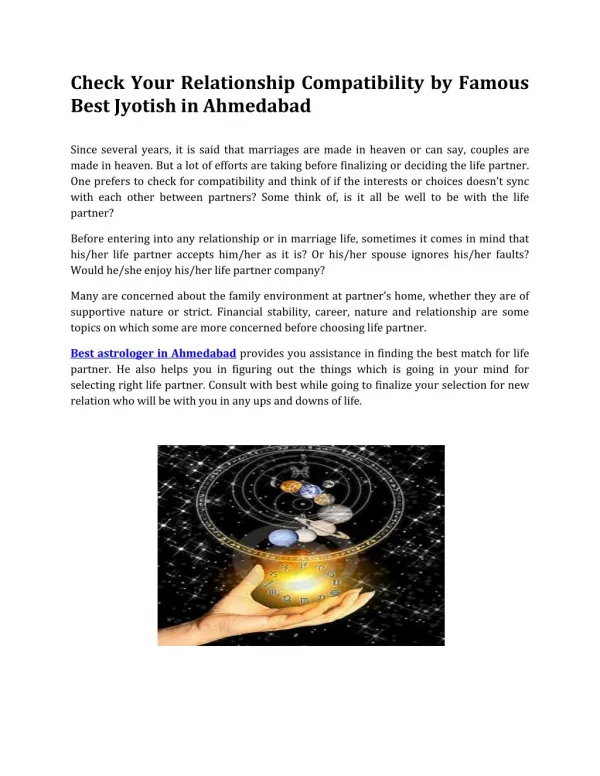 Check Your Relationship Compatibility by Famous Best Jyotish in Ahmedabad