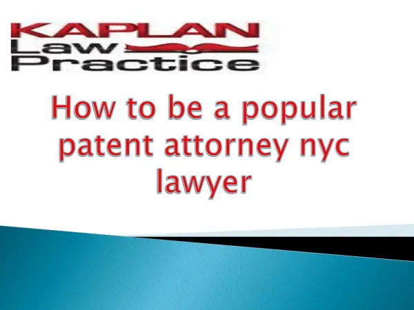 patent attorney nyc