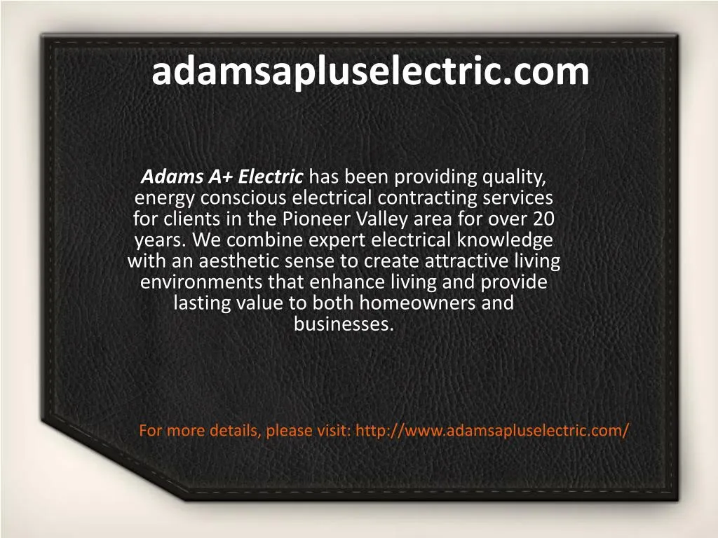 adamsapluselectric com