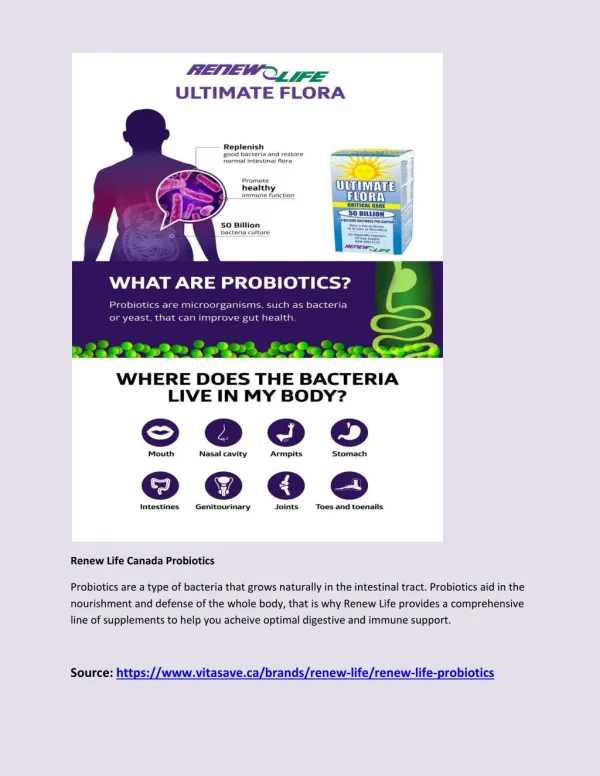 renew life canada Probiotic