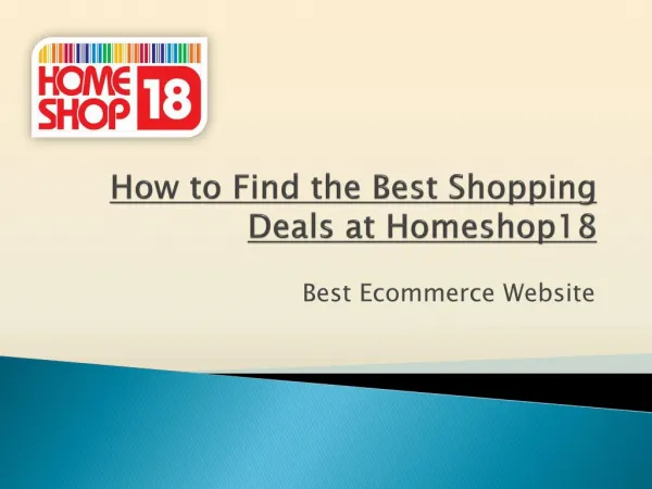How to Find Best Shopping Deals at Homeshoop18
