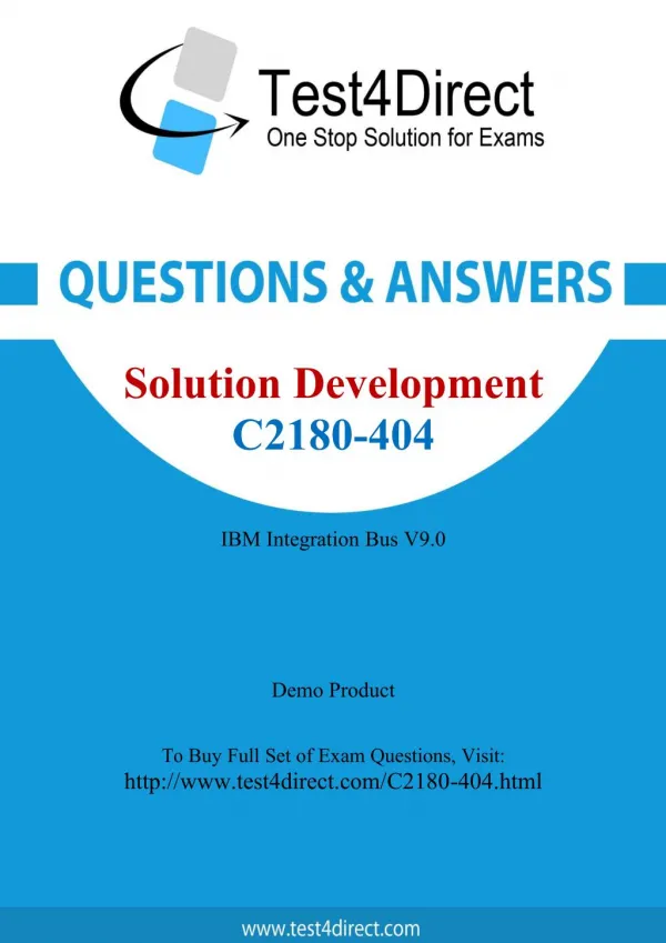 IBM C2180-404 Test - Updated Demo