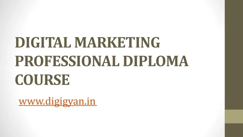 digital marketing professional diploma course