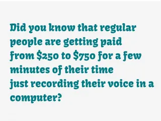 Get paid to speak English? - slide 1