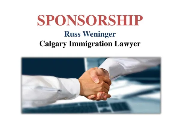 Russ Weninger For Sporsorship Through Canada