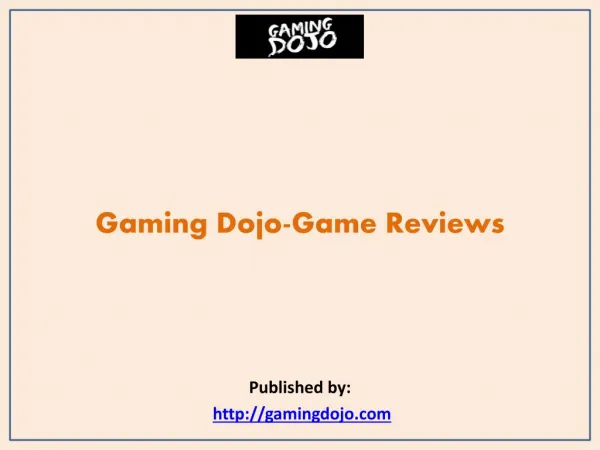 Gaming Dojo-Game Reviews