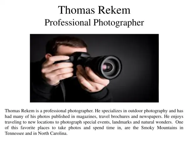 Thomas Rekem Professional Photographer