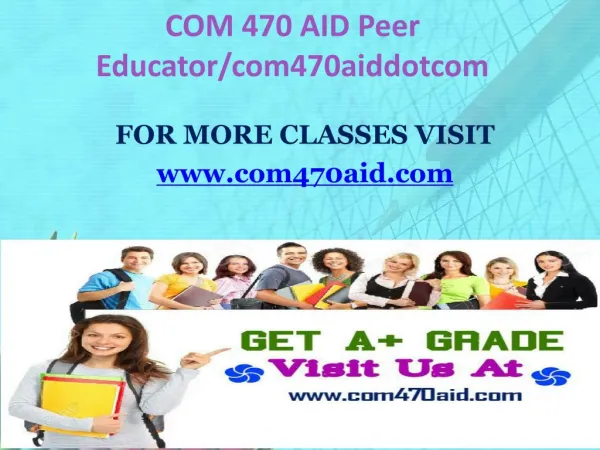 COM 470 AID Peer Educator/com470aiddotcom