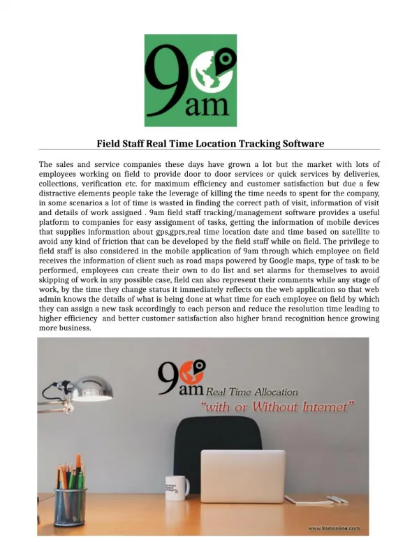 Field Staff Real Time Location Tracking Software