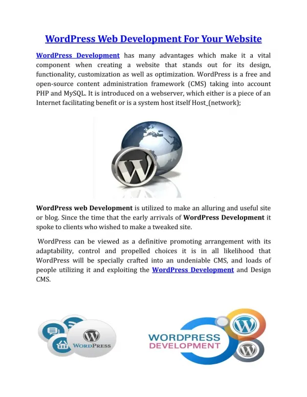 WordPress Web Development For Your Website