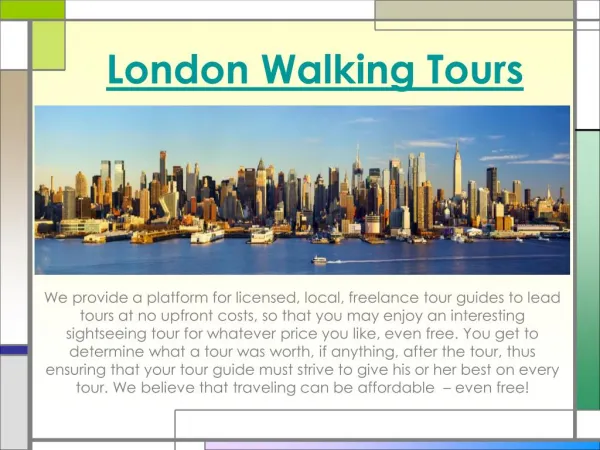 London walking tours