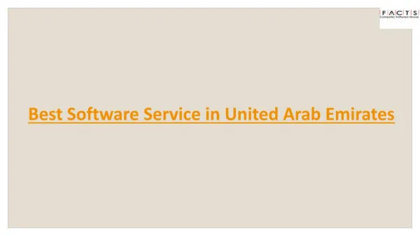 Best Software Service in United Arab Emirates.