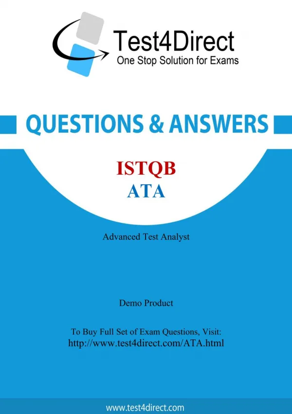ISTQB ATA Test - Updated Demo