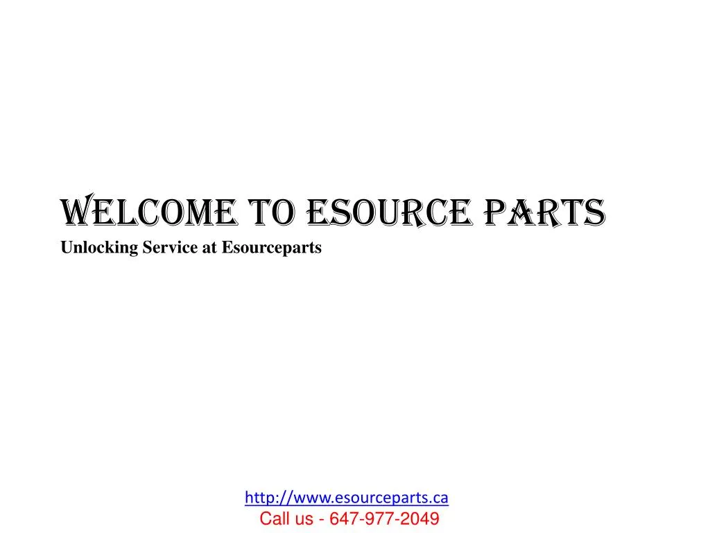 welcome to esource parts unlocking service at esourceparts