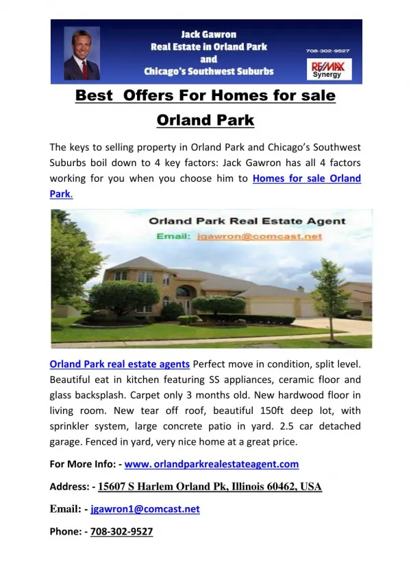 Best Offers For Homes for sale Orland Park