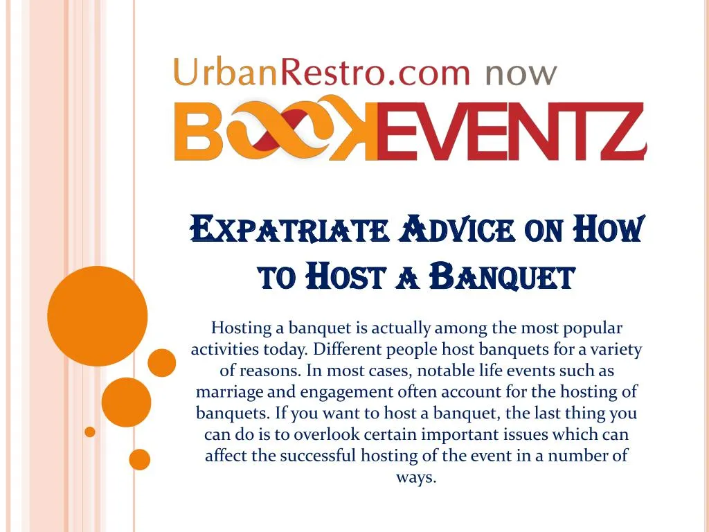 expatriate advice on how to host a banquet