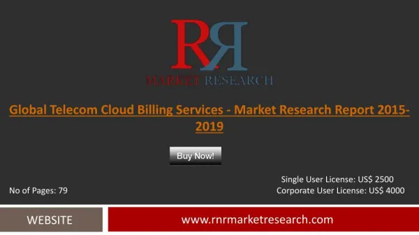 Telecom Cloud Billing Services Market Trends and Drivers in 2019 Report